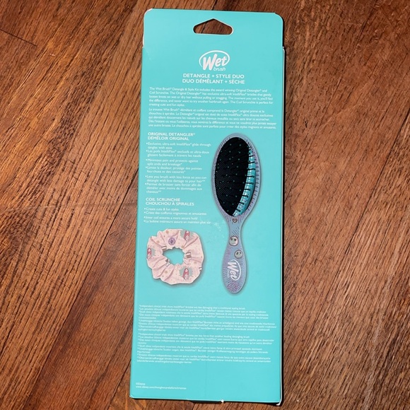 •WET BRUSH•NIB LIMITED NBC EDITION DANGLE + STYLE DUO HAIR BRUSH & SCRUNCHIE SET - Picture 6 of 6